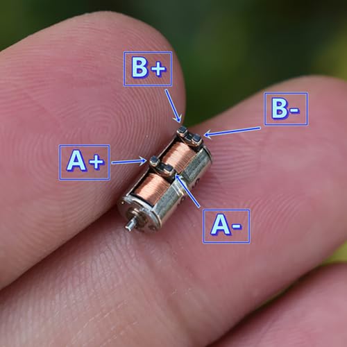Acxico 10Pcs DC 5V 2-Phase 4-Wire Micro Mini Ultra-Tiny 4 mm Precision Stepper Motor DIY