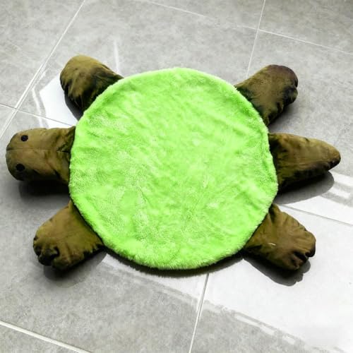 Floor Turtle Foot Mop, Cute Double-Sided Turtle Design Floor Cleaning Pad for Dust & Hair, Washable Reusable Double-Sided Pad Slippers for Kitchen, Bathroom & Office Floors (S -30cm) - color: S -30cm