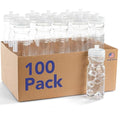 ZETY Bulk Water Bottles 100 Pack - 24 Ounce Reusable bottles Bulk - BPA-Free Easy Open Spin off Cap - Top-Rack - Dishwasher Safe - Sports Bottles (Clear) - style: Clear