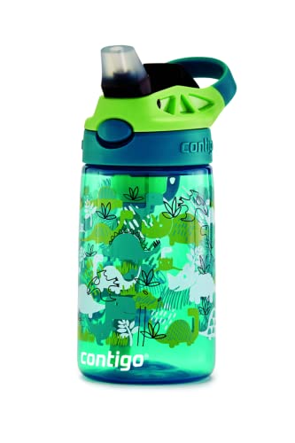 Contigo Kids Straw Water Bottle with AUTOSPOUT Lid 14oz. Dinos (Pack of 4) - color: Dinos, size: 14 oz (Pack of 4)