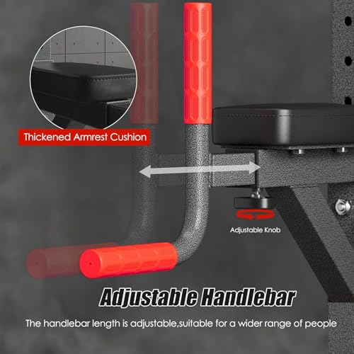 soges Power Tower Pull Up Bar Dip Station, All in One Free Standing Pull Up Bar for Home Gym with 7-Level Height Adjustable, Multi-Function Power Racks Strength Training Equipment, 330 lbs Capacity - color: Black