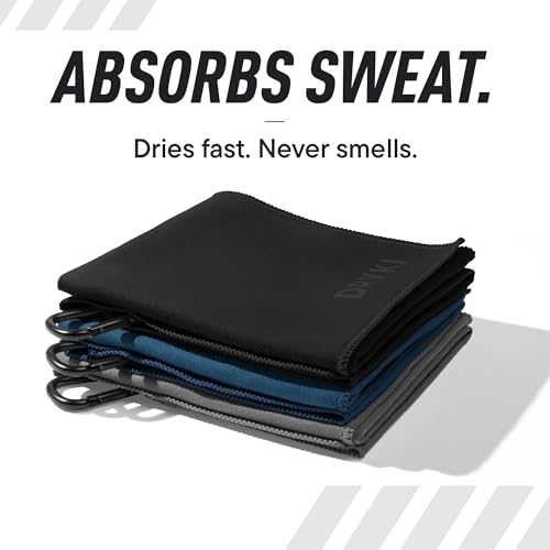 Pocket-Sized Sweat Towels - The Original Sweat Absorbing Handkerchiefs - Quick-Dry Microfiber Sweat Rags for Face, Hands, & Body - Men & Women - Gym, Sports, and Work (Greyscale: Large Size, 3 Pack) - color: Neutrals