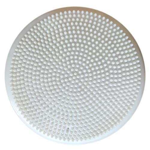 AppleRound Inflated Wobble Cushion with Hand Pump, Air Stability Board (Extra Thick), Core Balance Disc for Adults, Sensory Wiggle Seat for Kids, Flexible Seating for All Age, 13.5in / 34cm Diameter - color: White