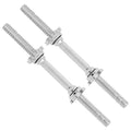 Yes4All Threaded Dumbbell Handles, Adjustable Dumbbell Bar Pair, 14/16/18/24-Inch Sizes, Fits 1" or 1.15" Plates, Non-Slip Grip, Secure Star-Lock Collars - color: 18" - Chrome - Silver, size: 1 inch