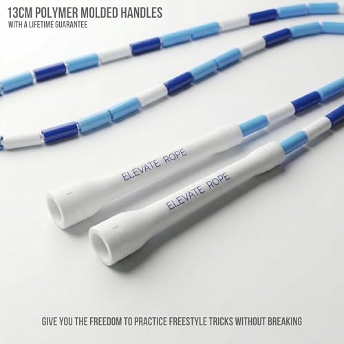 Pro-Grade Beaded Jump Rope for Beginners - color: Storm