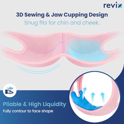 REVIX Teeth Ice Pack Head Wrap for Kids Ice Pack for Face with 3D Fit, Reusable Hot Cold Compress for Cheek & Jaw Relief, Ideal for Tonsillectomy Recovery, Adorable Unicorn Pattern, Pink