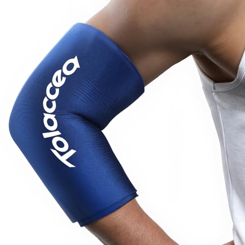 Elbow and Knee Ice Pack - Cold Ice Sleeve with Reusable Gel & Cold Therapy Compression for Knee, Shin Splints, Calf Strain, Flexible Ice Pack for Tennis Elbow, Tendinitis(Small (Pack of 1), Blue) - color: Blue, size: Small