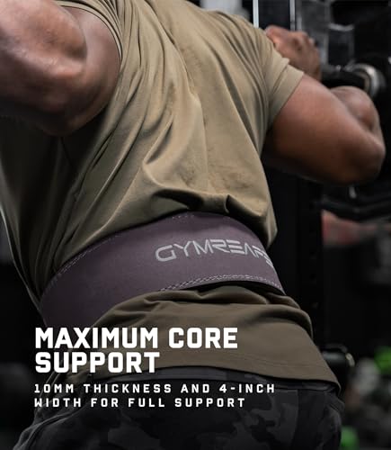 Gymreapers 10MM Lever Weightlifting Belt Leather Adjustable Heavy Duty Buckle Belt, IPF Approved for Powerlifting, Weightlifting, and Strength Training - color: Lilac, size: Large (34-41")