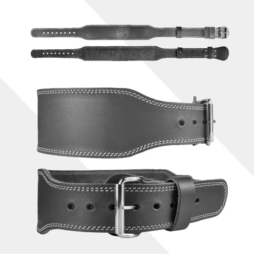 "Victorbudo USA Spartan Weight Lifting Belt (5mm Thick) - Genuine Leather Lifting Belt Gym for Men & Women - Functional Workout Belt - Gym Belt for Weightlifting, Powerlifting, Squat & Deadlift - Adjustable Weightlifting Belt" - size: "X-Large (55"" Lengt