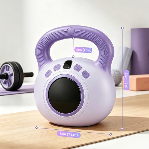 Electric Vibration Kettlebell for Men Women – 35-Level Fitness Weight with 9 Modes, Full Body Sculpting Exercise Machine, Muscle Toning Gym Equipment with Anti-Slip ABS Handle