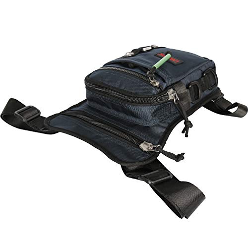 Thigh Pack, Larswon Leg Bag Thigh Pouch Bag Tactical Waist Bag Motorcycle Bag Waterproof - color: A- Blue, size: Medium