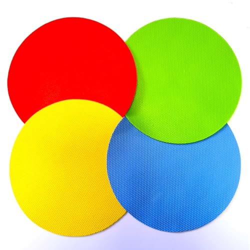 4pcs Rubber Jar Opener Bottle Gripper Non Slip Pad Multi-function Can Opener for Seniors with Arthritis Weak Hands (Circle One) - color: Circle One