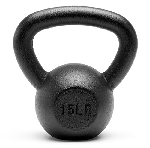 Powder Coated Solid Cast Iron Kettlebell Weights Set 5lb to 45lb Various Combination - color: C-Black(10+15+20)lb