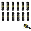 Waterproof Electrical Cable Connector,NineLeaf 12PK 3-PIN M20 Extension Electrical Cable Protector for Cable Diameter Ø5-12mm,Outdoor Power Cable Connector Joint for Garden,Water Pond Lights, Black - size: 12PK, style: Screw Tighten