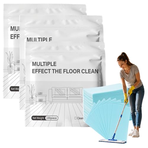 Multiple Effect The Floor Clean, 100 Piece Floor Cleaning Tablets, Multi-Effect Floors Cleaning Tablets, For Hardwood Laminate,Tile Walls Bathrooms & Kitchen,Offices (300PC) - color: 300PC