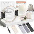 Pilates Ring Kit with Adjustable Ankle Wrist Weights, Resistance Bands, Ball, Pilates Equipment Ball for Home Workout to Tone, Sculpt and Strengthen, Fitness Magic Circle Rings for Yoga Women - color: Beige