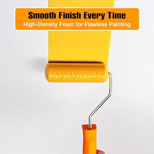 King Origin Foam Paint Roller, 10 Pack, 6 Inch High Density Roller | Foam Paint Roller Covers for Smooth Paint Application, No Lint Shedding on Walls, House - size: 6", 10 PCS, Foam
