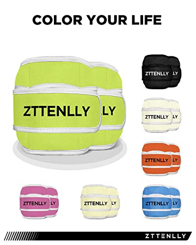 Adjustable Ankle Weights for Women Men and Kids | 1 Pair 5 10 15 18 20 Lbs Leg Wrist Ankle Weight Straps for Yoga, Walking, Running, Aerobics, Gym, Dance, Pilates, Cardio - color: Green, size: 5lb(2.5*2)