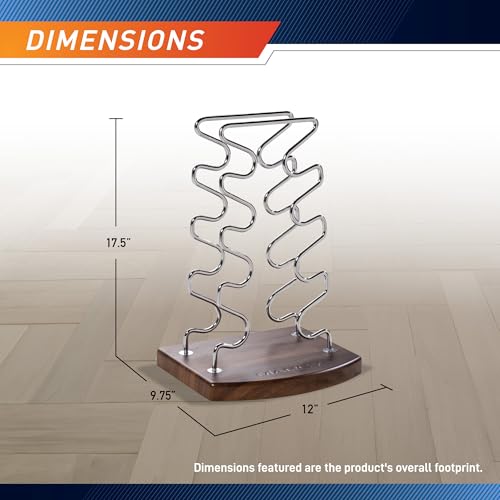 Marcy Strength Training Dumbbell Rack, Wire Frame Minimalist Dumbbell Storage - color: Brown - 4 Tier