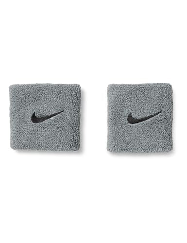 Nike Unisex Adult Swoosh Classic Wristband 2 Pack - color: Cool grey/black