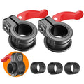 Mini Barbell Clips 1 inch I Multi-Size Adjustable Barbell Collar I 1 inch Barbell ClampsIQuick Release Weight Clips Pair of Locking for Dumbbell Bar - color: Black+red