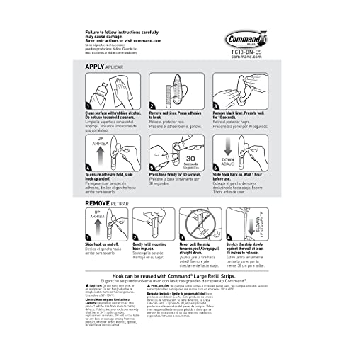 Command 5 lb Large Oil Rubbed Bronze Metal Hooks, 2 Coat Hooks and 4 Strips, Damage-Free Hanging with Adhesive, Forever Classic Great for Hanging Back to School Dorm Organizers - size: Large
