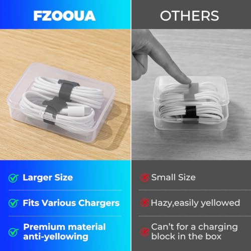 Cable Organizer Storage Box 7 Case Cable Box with Cable Straps and Label Stickers, Travel Cord Organizer for Charging Cables, USB Wires, Earphones – Drawer Organization for Home & Office - color: 7 pcs Individual case for cable