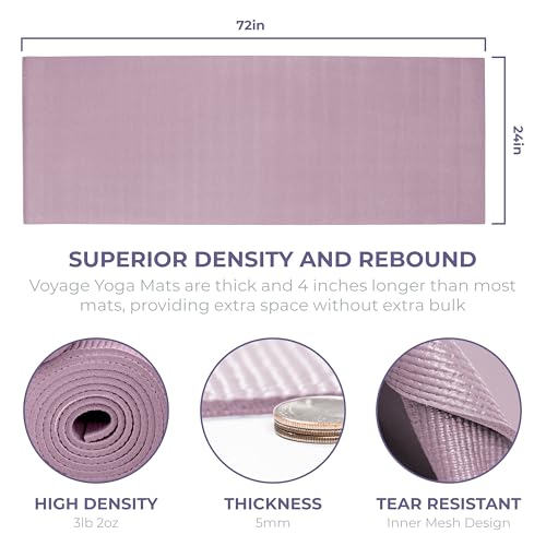 Voyage 5mm Studio Yoga Mats, 6 Pack, 72x24in - color: Calm Studio Multi
