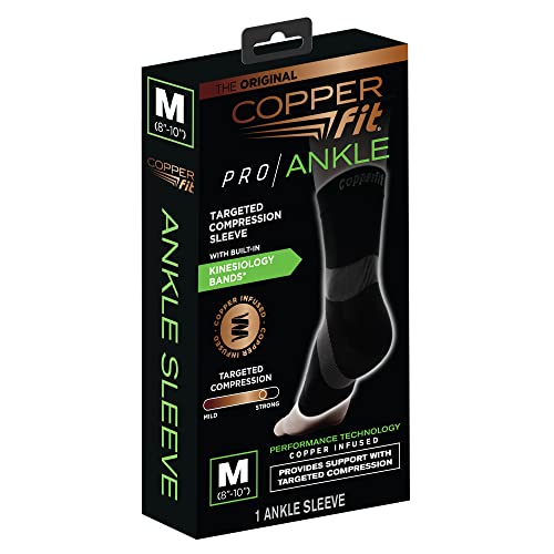 Copper Fit Pro Series Unisex Ankle Compression Sleeve - size: Large