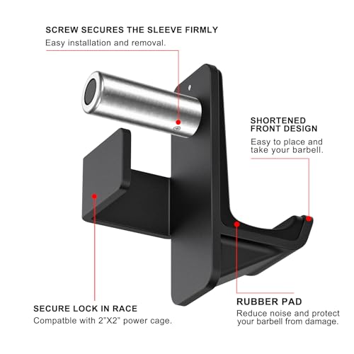 Kipika Power Rack Attachment for 5/8" & 1" Holes - Heavy Duty Home Gym Equipment for 2x2 or 3x3 Squat Rack, Adjustable and Easy to Install - color: For 2"x2" Rack with 5/8" or 1" Hole