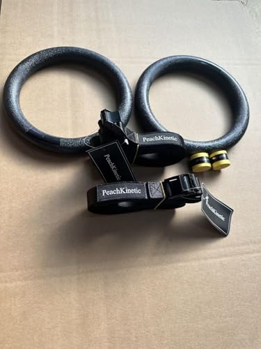 PeachKinetic Gymnastics Rings, ABS Olympic Rings for Training and Strength Workouts