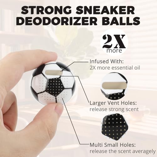 Knixmax Shoe Deodorizer Balls Gym Bag Smell Remover Ball 12 Packs