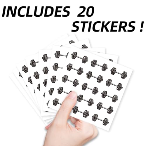 OLYCRAFT 300Pcs Self-Adhesive Sports Dumbbell Planner Stickers | 20 Sheets Fitness Equipment Stickers, Handbook Exercise Planner Sticker, Workout Tracking Sticker for Scrapbooking Journal - style: Barbell
