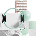 PhysKcal Pilates Kit, 15-Inch Pilates Ring with 1x Pilates Ball & 5X Bands | Aesthetic Home Pilates Equipment Set, Essential Kit for Beginners in Minimalist Style. Comes in Premium Packaging - color: Soft Mint