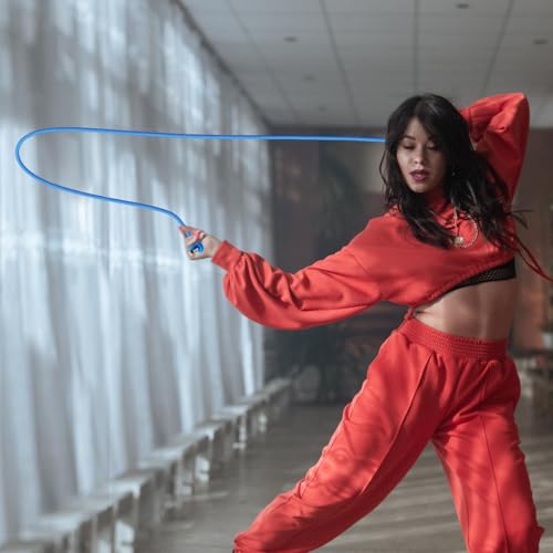 veimia Flow Rope for Fitness High Performance Double Woven Workout Rope Adjustable Flow Jump Rope for Men Women Training Indoor Outdoor Cardio Exercise Rope for beginner - color: Starry Blue