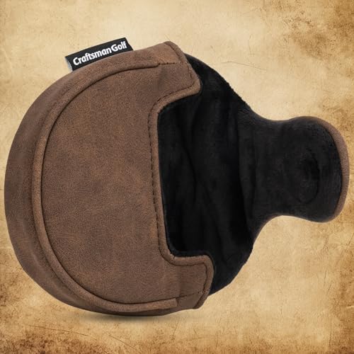 Craftsman Golf Cowboy Western Retro Brown Durable Golf Headcover Head Cover fits up to 460cc Driver for Fairway Wood Hybrids Rescue Putter Protector - style: OZ.1i HS putter cover
