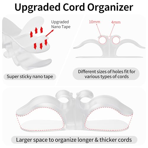 6PCS Clear Cord Organizer for Appliances, Kitchen Appliance Cord Organizer Stick On, Appliance Cord Holder, Cord Wrappers, Cord Winder for Pressure Cooker, Air Fryer, Blender, Coffee Maker, Toaster - color: Clear-6PACK