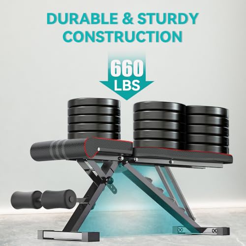 Adjustable/Foldable Weight Bench, 660LBS Home Gym Workout Bench Lifting Sit-up Exercise Bench for Bench Press - color: Black