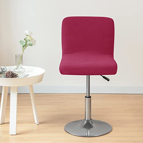 HFCNMY Bar Stool Covers with Backs,4 Pack Stretch Bar Stool Chair Covers,Jacquard Bar Stool Covers,Washable Bar Chair Covers Swivel Barstool Covers Slipcovers with Back Red - color: Red