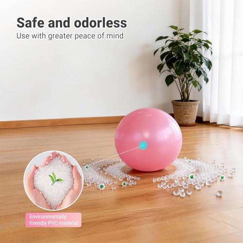 Small Exercise Ball 9 Inch Mini Pilates Yoga Ball for Yoga, Fitness, Balance, Core Workout, Physical Therapy, Pilates Ball with Inflation Straw