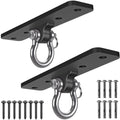 Dolibest Wall Mount Bracket, Ceiling Anchor for Home Suspension Training Kit, Suspension Straps, Gymnastic Rings, Yoga Swing & Hammock, Body Weight Strength Training Systems&Boxing Equipment (2Pcs) - color: 4 Holes Ceiling Anchor- 2 Pack