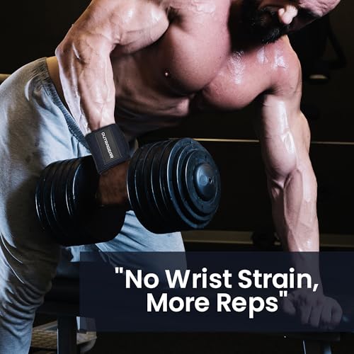 18" OG-Grade Wrist Wraps for Weightlifting – Heavy Duty Wrist Support with Thumb Loop & Lockdown Strap – Wrist Straps for Powerlifting, Bench Press & Gym Training - style: Navy Grit