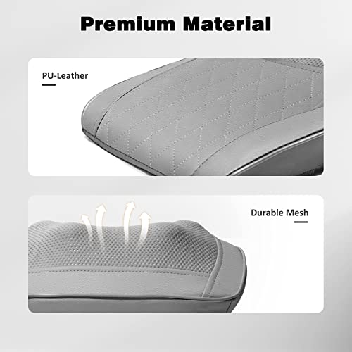 Boriwat Back Massager with Heat, 3D Kneading Massage Pillow for Back, Neck, Shoulder, Leg Pain Relief Deep Tissue, Gifts for Women Men Mom Dad(Light Gray) - style: Light Gray