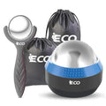 iECO Cold Massage Roller Ball - Ice Roller Ball for Muscles Deep Tissue, Cold & Heat Therapy, Plantar Fasciitis Roller - color: Blue+black