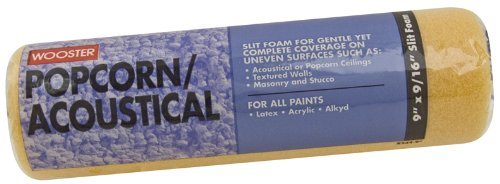 Wooster Popcorn/Acoustical Foam 9/16 in. x 9 in. W Paint Roller Cover For Rough to Semi-Rough Surfaces