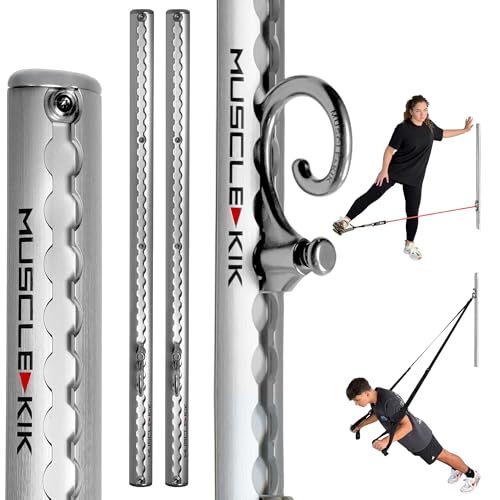 Aluminum Wall-Mounted Anchor Fitness System - Adjustable, Multi-Functional, Space Saving Home Gym Solution for Strength Training, Workout Goals | 100+ Exercises, Easy Installation, 300lbs Capacity - color: Pack of 2 - Silver