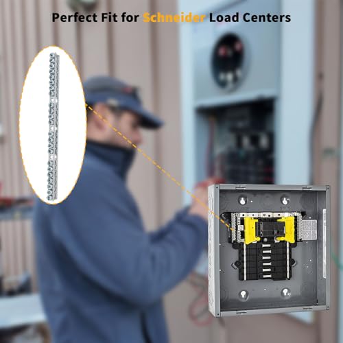 Ground Bar Kit for Square D 2 Pack | 23 Terminal Grounding Bar Compatible with Schneider Electric Load Centers - size: 23 Terminal