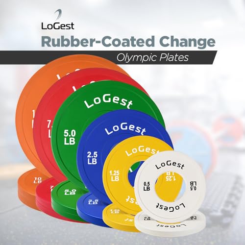 Logest Change Weight Plates 0.50LB 1.25LB 2.5LB 5LB Set Weight Plates for Olympic Bars Perfect for Strength Training Weight Plates Exercise Balance Increase Fractional Plate Olympic Bumper Plates - color: Blue - 2.5 LB Pair
