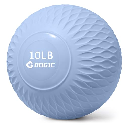 Slam Ball Medicine Ball Weighted Balls for Exercise and Workout, Strength, Cardio, Cross-Training and Core Workouts - color: Blue, size: 10 LB