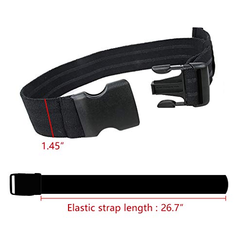 IDOGEAR Tactical Leg Strap Thigh Belt for Holster Knife Elastic Thigh Strap Outdoors EDC Leg Hanger with Quick-Release Buckle - color: Black2
